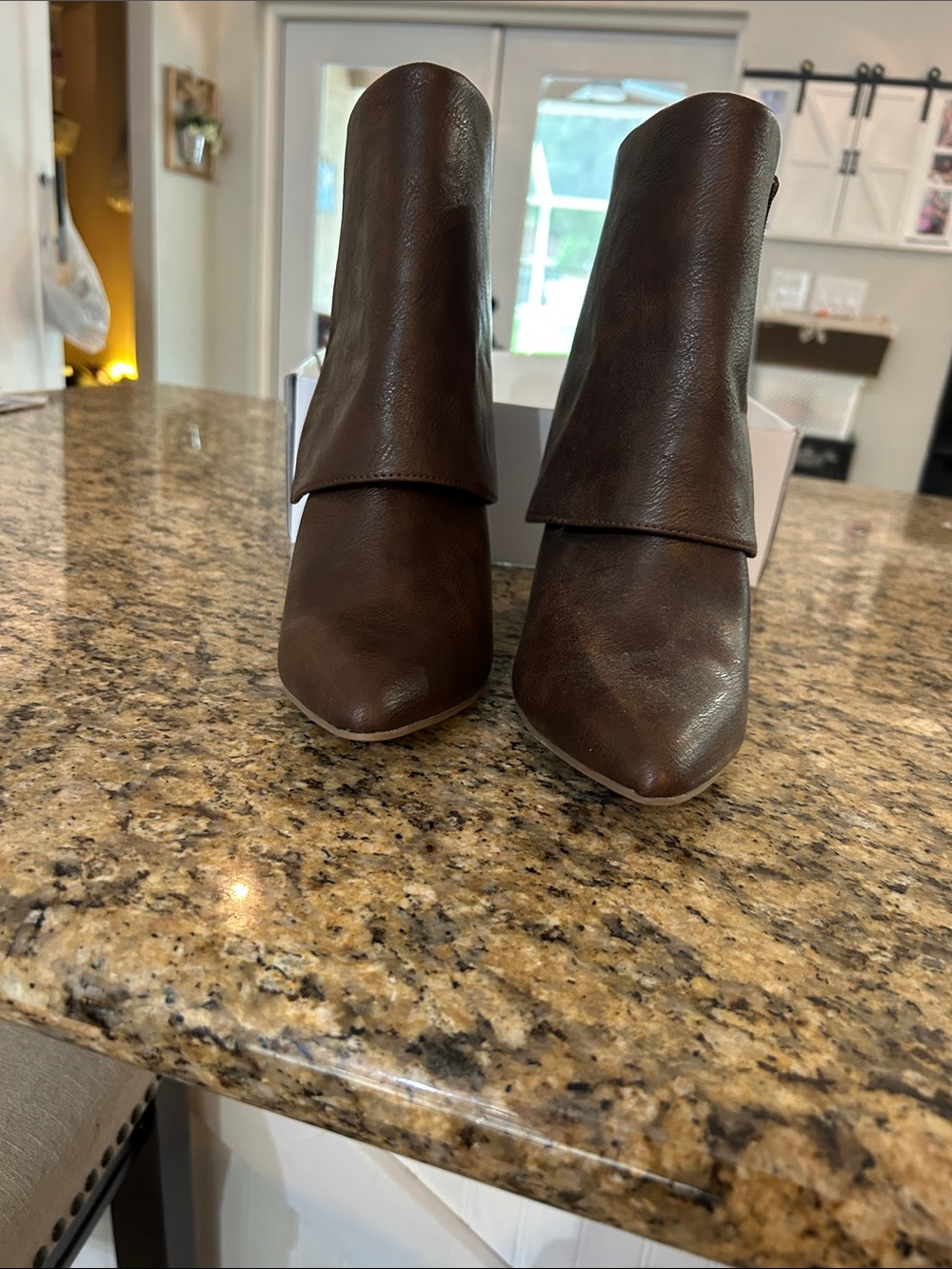 Sonoma Dark Brown Pointed Toe Ankle Boots